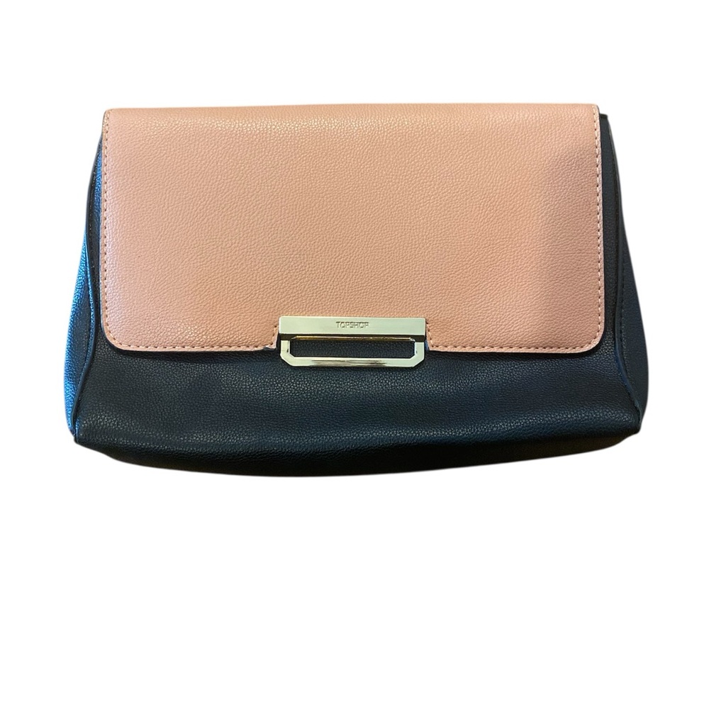 Topshop Tan and Black Clutch